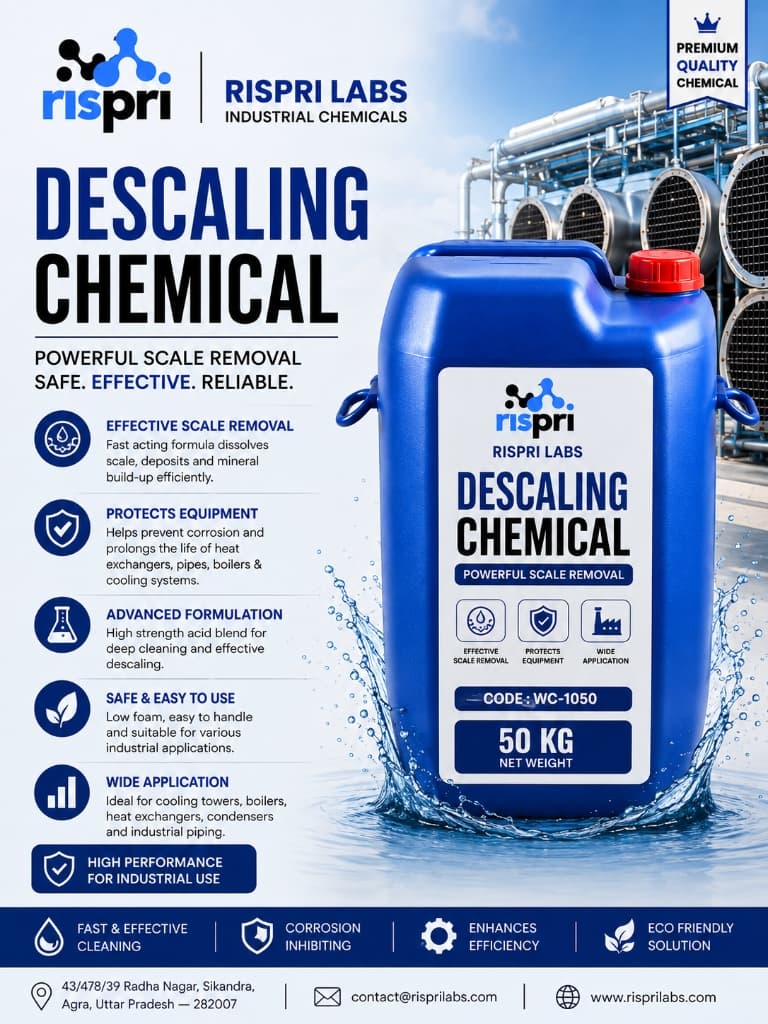 Images are for illustration purposes only. Original product packaging may differ. Descaling Chemical (Boiler & Utility Scale Removal - WC-1050)